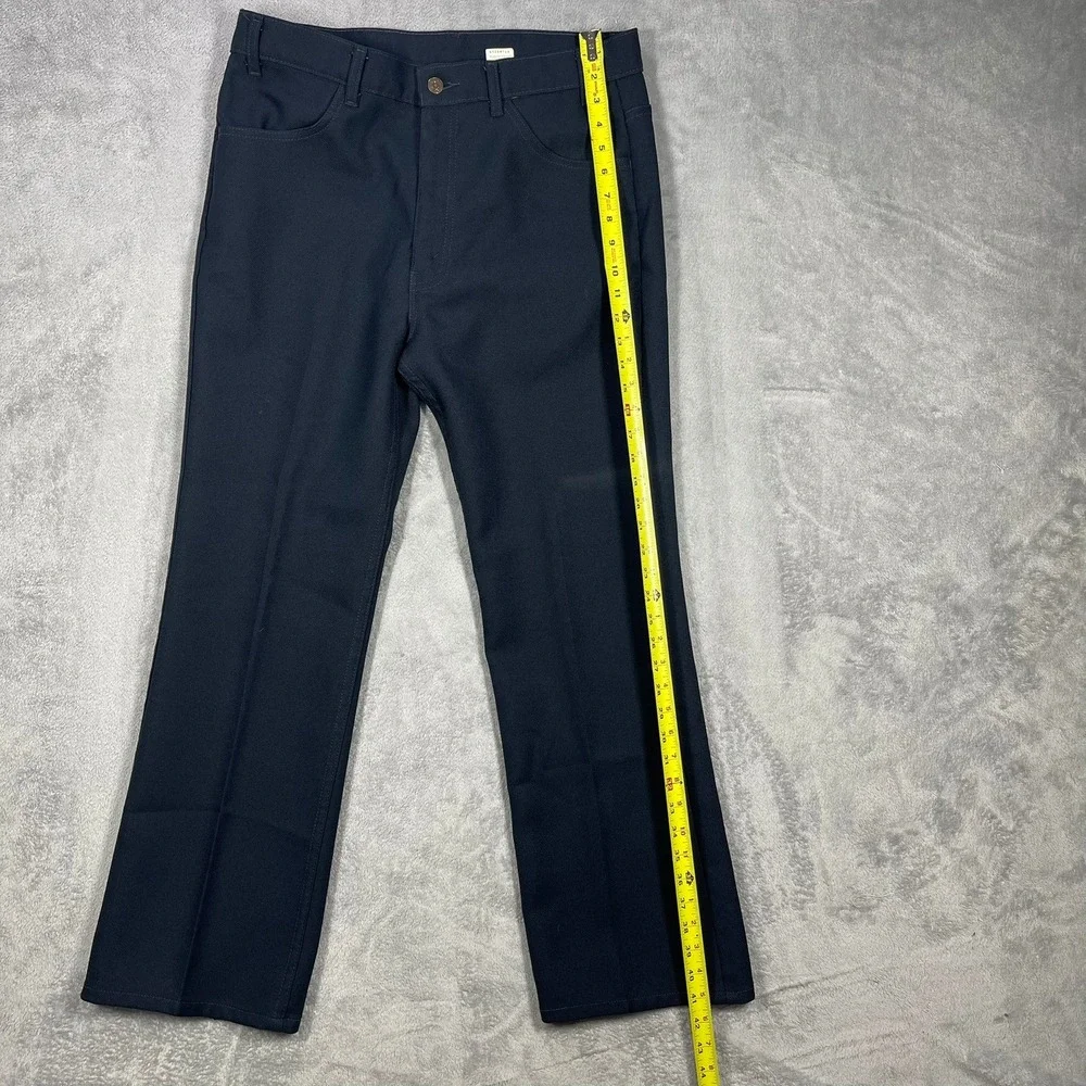 Levi's Boot Cut Dacron Polyester Pants Men 36(34)x30 Blue 517-6117 Vintage
